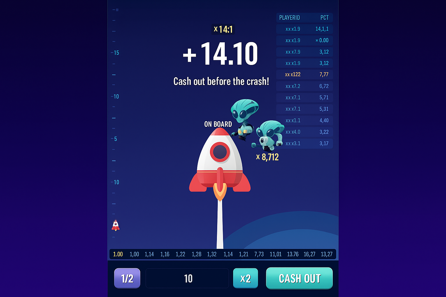 Cash or Crash gameplay